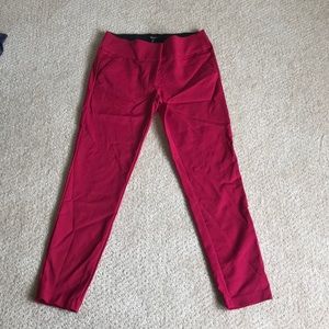 Red dress ankle pants
